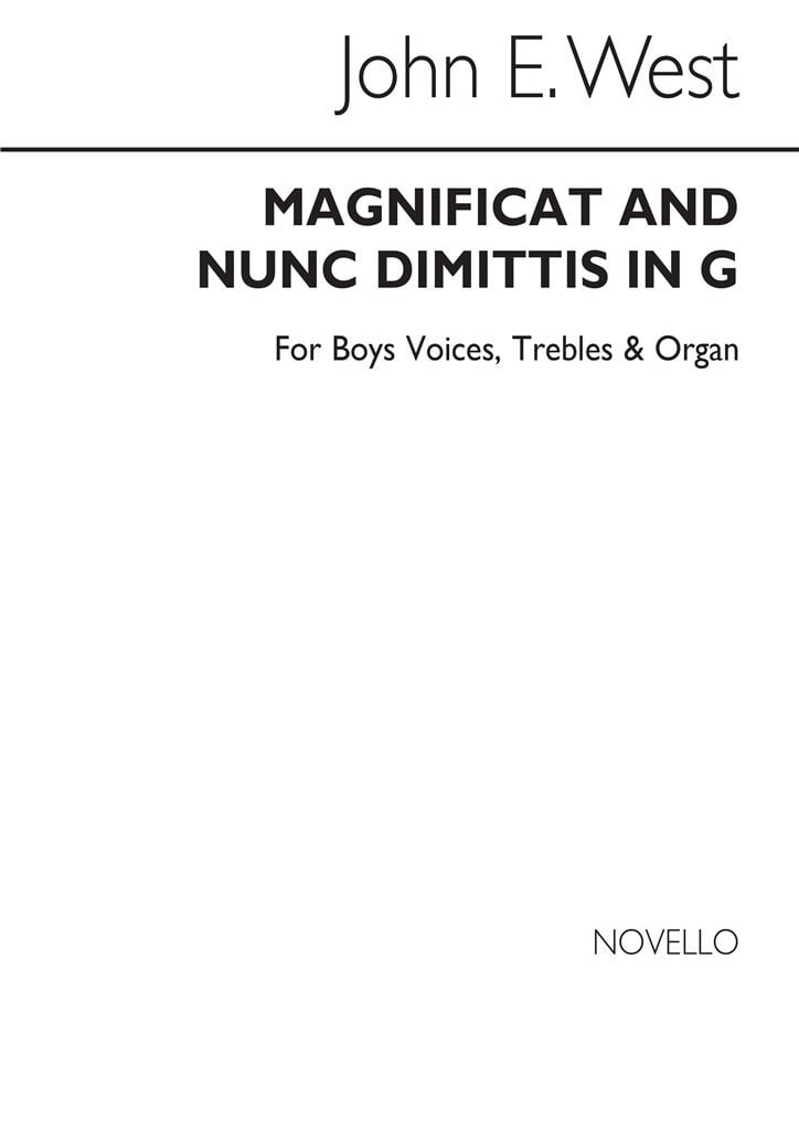 J Magnificat & Nunc Dimittis In G Boys Vces/Org Vs
